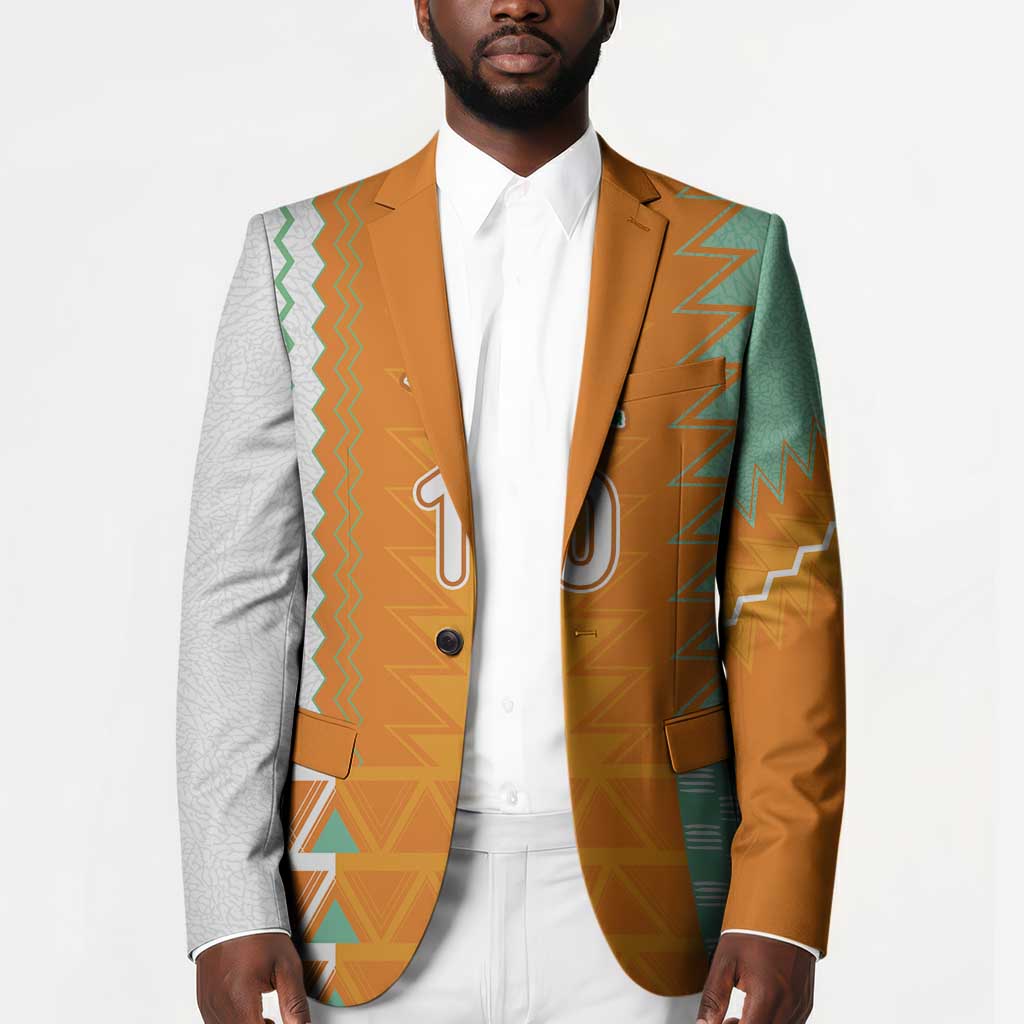 Custom Ivory Coast Football Blazer Côte d'Ivoire-Tribal Sporty Style - African Pride