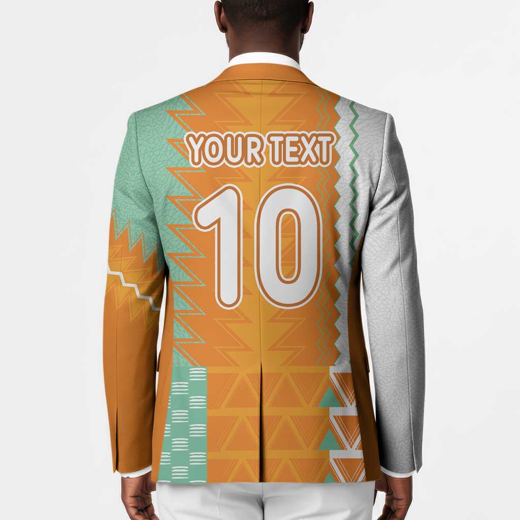 Custom Ivory Coast Football Blazer Côte d'Ivoire-Tribal Sporty Style - African Pride