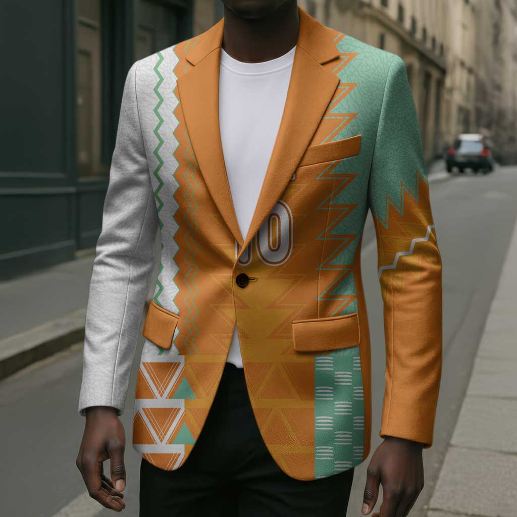 Custom Ivory Coast Football Blazer Côte d'Ivoire-Tribal Sporty Style - African Pride