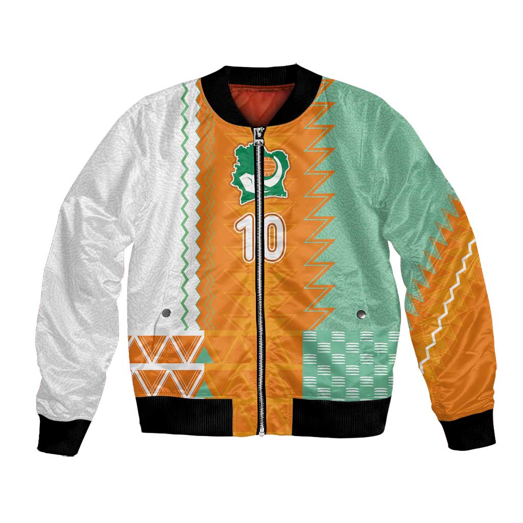 Custom Ivory Coast Football Bomber Jacket Côte d'Ivoire-Tribal Sporty Style - African Pride