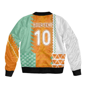 Custom Ivory Coast Football Bomber Jacket Côte d'Ivoire-Tribal Sporty Style - African Pride