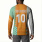 Custom Ivory Coast Football Button Sweatshirt Côte d'Ivoire-Tribal Sporty Style