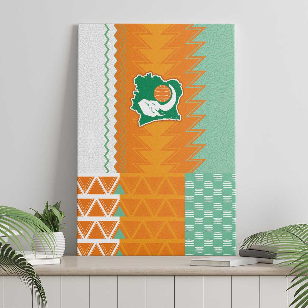 Ivory Coast Football Canvas Wall Art Côte d'Ivoire-Tribal Sporty Style - African Pride