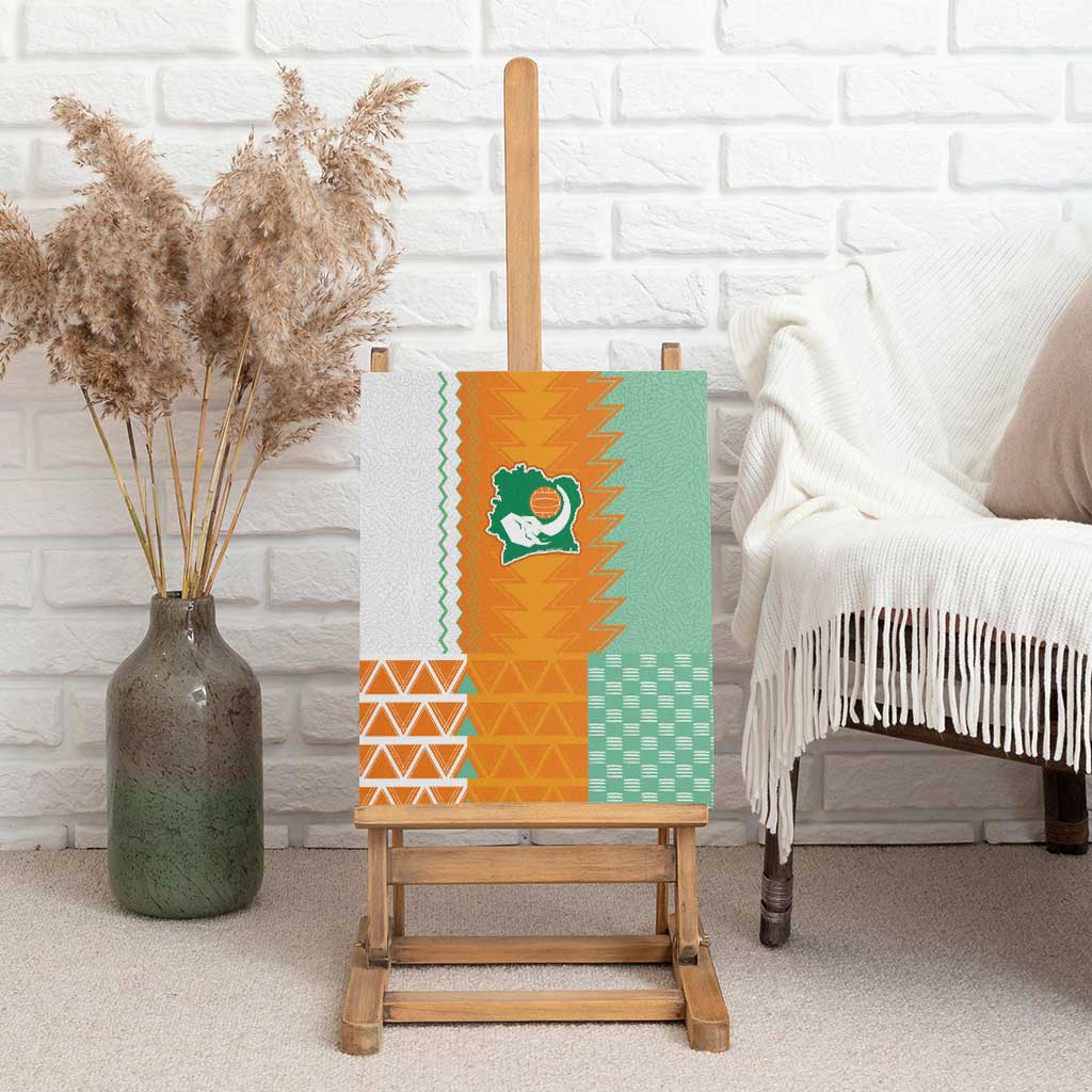 Ivory Coast Football Canvas Wall Art Côte d'Ivoire-Tribal Sporty Style - African Pride