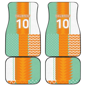 Custom Ivory Coast Football Car Mats Côte d'Ivoire-Tribal Sporty Style - African Pride
