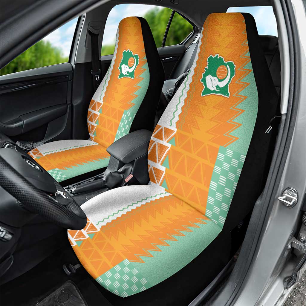 Ivory Coast Football Car Seat Cover Côte d'Ivoire-Tribal Sporty Style - African Pride