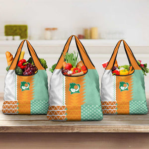 Ivory Coast Football Grocery Bag Côte d'Ivoire-Tribal Sporty Style - African Pride