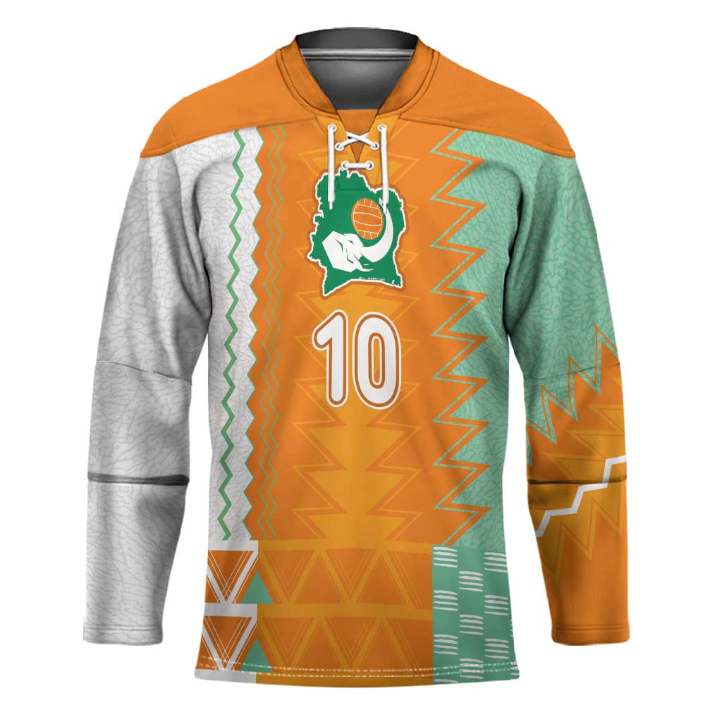 Custom Ivory Coast Football Hockey Jersey Côte d'Ivoire-Tribal Sporty Style - African Pride