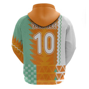 Custom Ivory Coast Football Hoodie Côte d'Ivoire-Tribal Sporty Style - African Pride