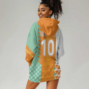 Custom Ivory Coast Football Hoodie Dress Côte d'Ivoire-Tribal Sporty Style - African Pride