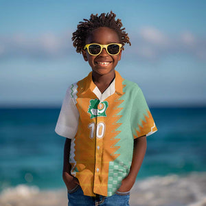 Custom Ivory Coast Football Kid Hawaiian Shirt Côte d'Ivoire-Tribal Sporty Style - African Pride