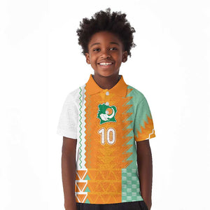 Custom Ivory Coast Football Kid Polo Shirt Côte d'Ivoire-Tribal Sporty Style - African Pride