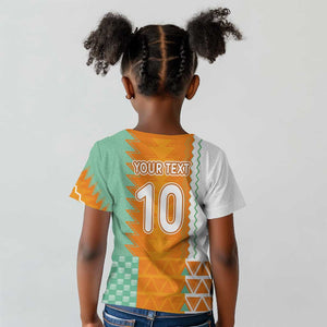 Custom Ivory Coast Football Kid T shirt Côte d'Ivoire-Tribal Sporty Style - African Pride