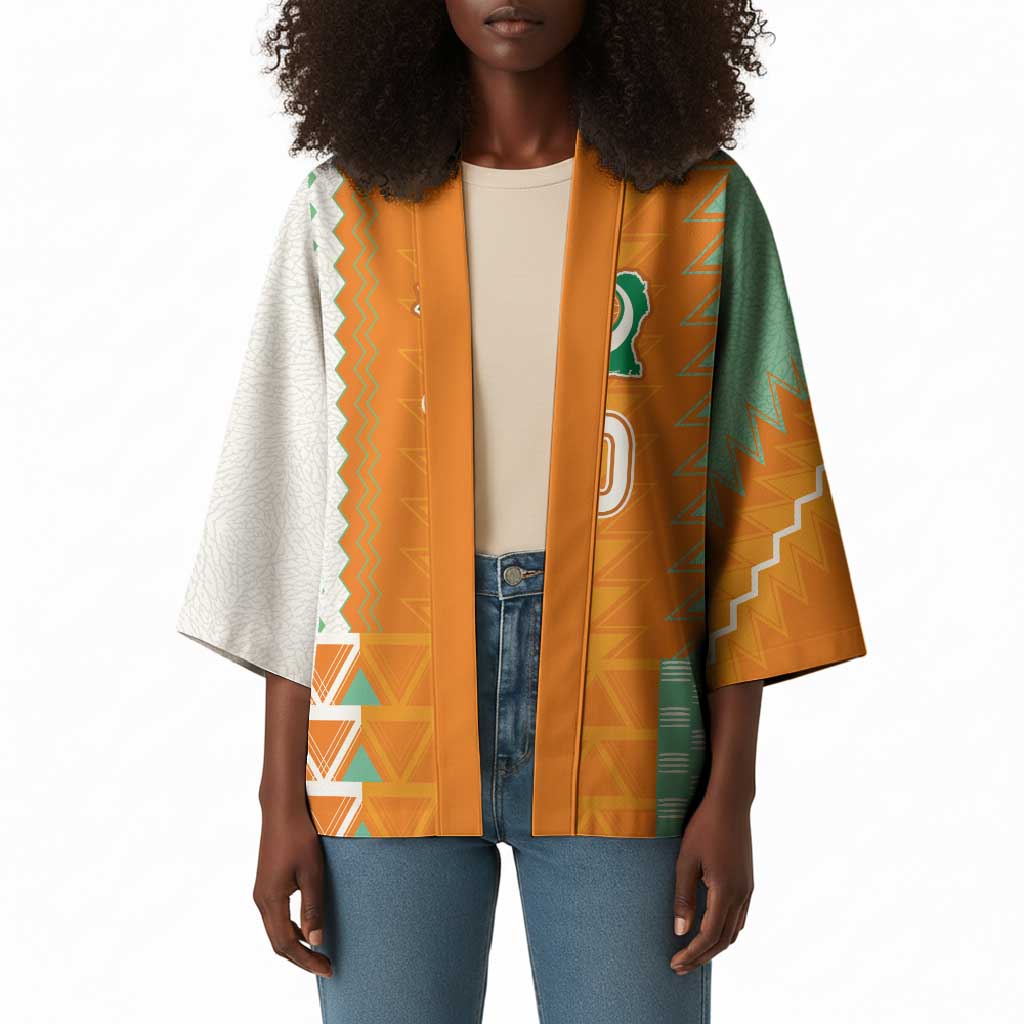 Custom Ivory Coast Football Kimono Côte d'Ivoire-Tribal Sporty Style - African Pride