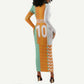 Custom Ivory Coast Football Long Sleeve Bodycon Dress Côte d'Ivoire-Tribal Sporty Style - African Pride