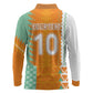 Custom Ivory Coast Football Long Sleeve Polo Shirt Côte d'Ivoire-Tribal Sporty Style - African Pride