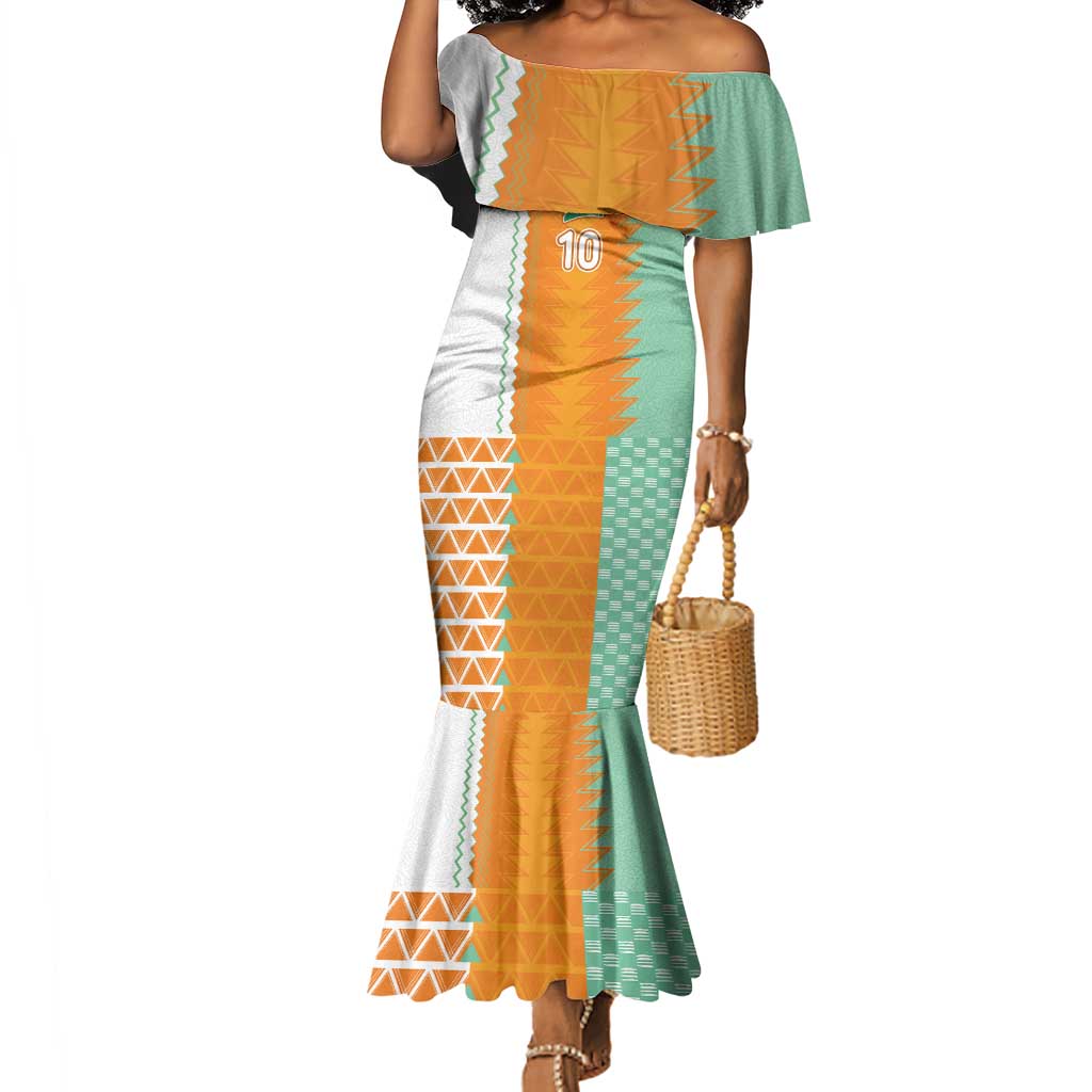 Custom Ivory Coast Football Mermaid Dress Côte d'Ivoire-Tribal Sporty Style - African Pride