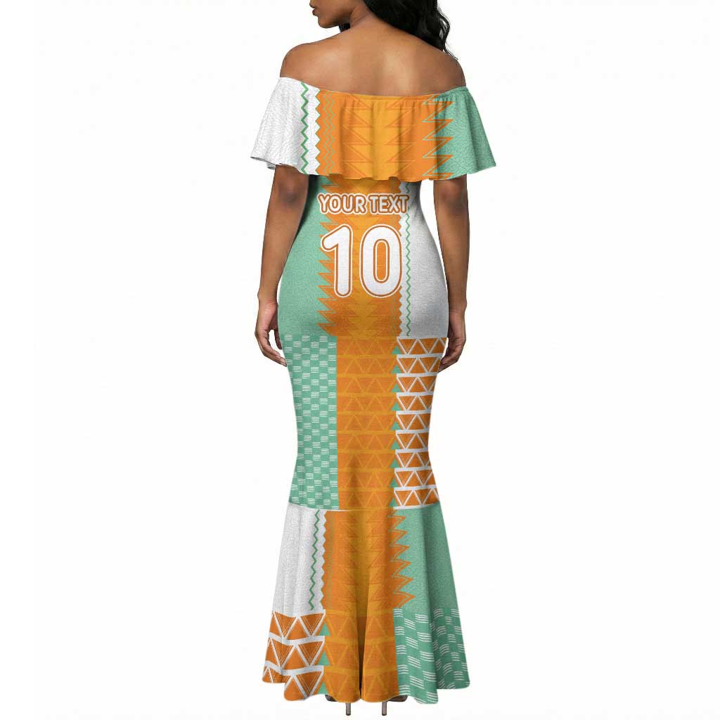 Custom Ivory Coast Football Mermaid Dress Côte d'Ivoire-Tribal Sporty Style - African Pride