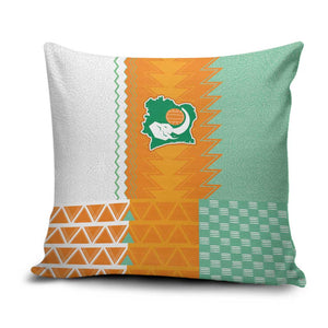 Ivory Coast Football Pillow Cover Côte d'Ivoire-Tribal Sporty Style - African Pride