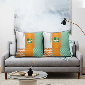 Ivory Coast Football Pillow Cover Côte d'Ivoire-Tribal Sporty Style - African Pride