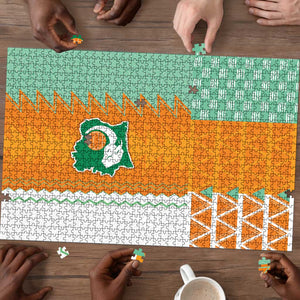 Ivory Coast Football Puzzle Côte d'Ivoire-Tribal Sporty Style - African Pride