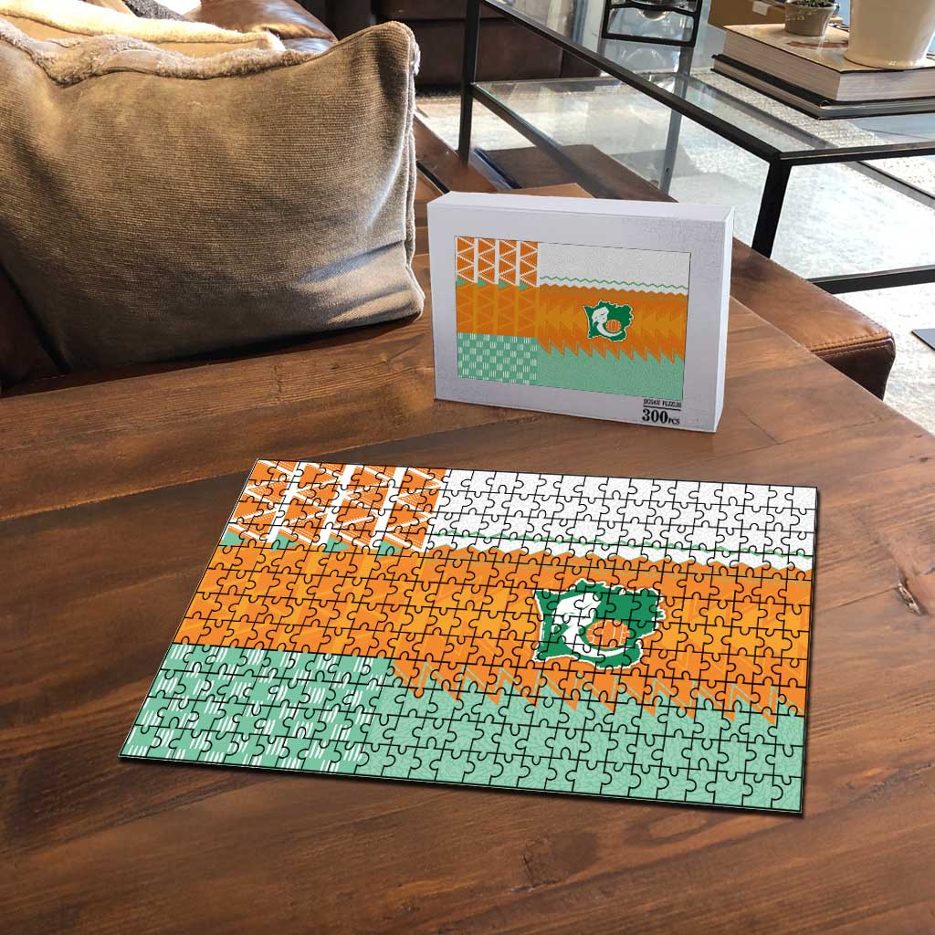 Ivory Coast Football Puzzle Côte d'Ivoire-Tribal Sporty Style - African Pride
