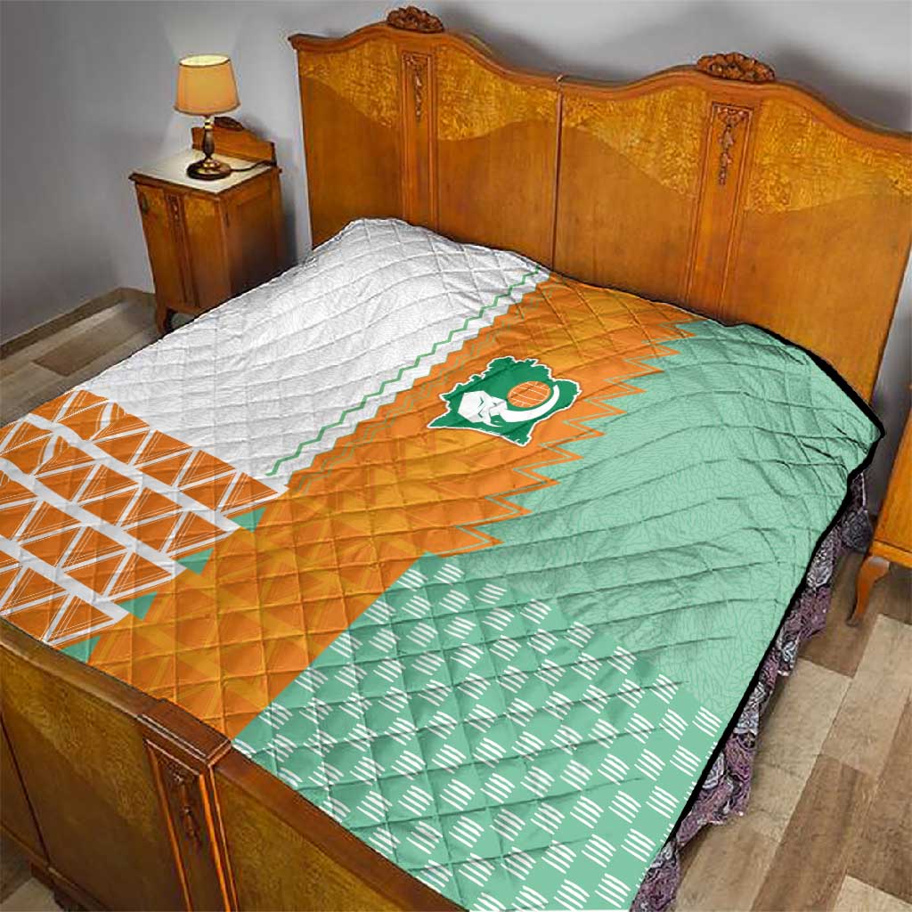 Ivory Coast Football Quilt Côte d'Ivoire-Tribal Sporty Style - African Pride