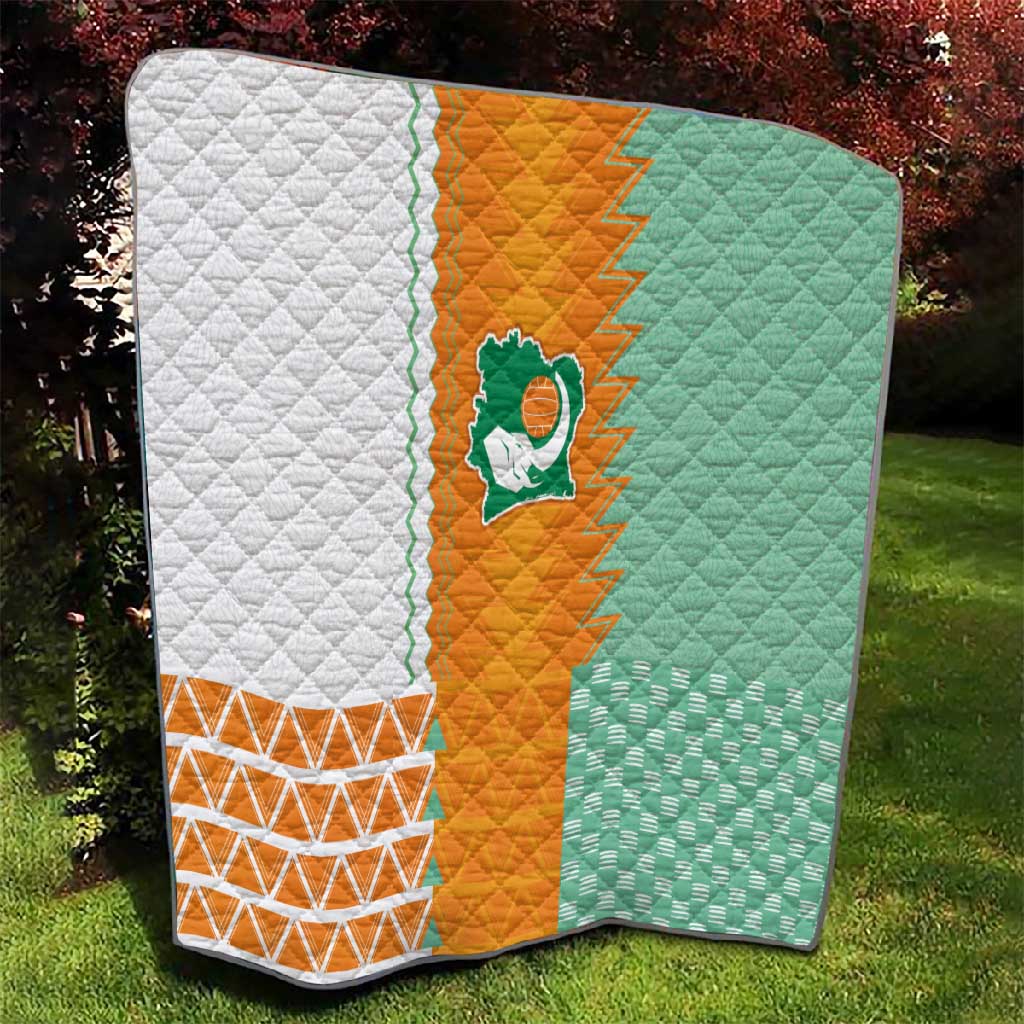 Ivory Coast Football Quilt Côte d'Ivoire-Tribal Sporty Style - African Pride
