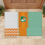 Ivory Coast Football Rubber Doormat Côte d'Ivoire-Tribal Sporty Style - African Pride
