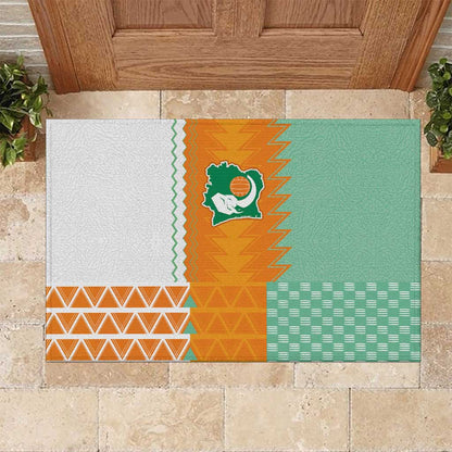 Ivory Coast Football Rubber Doormat Côte d'Ivoire-Tribal Sporty Style - African Pride