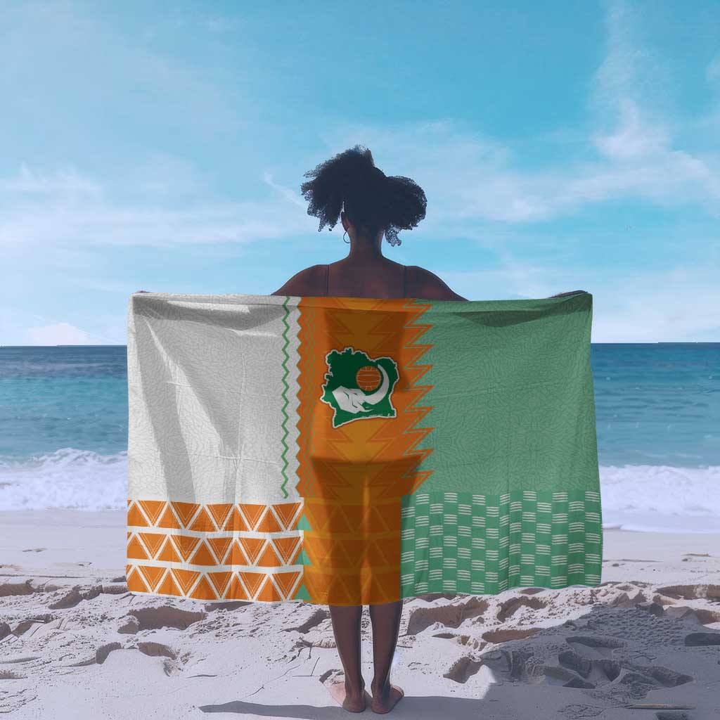 Ivory Coast Football Sarong Côte d'Ivoire-Tribal Sporty Style - African Pride