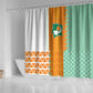 Ivory Coast Football Shower Curtain Côte d'Ivoire-Tribal Sporty Style - African Pride