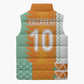 Custom Ivory Coast Football Sleeveless Puffer Jacket Côte d'Ivoire-Tribal Sporty Style - African Pride