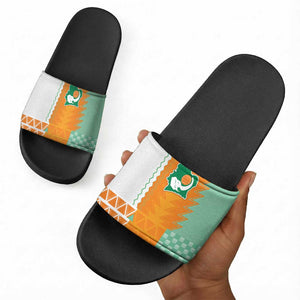 Ivory Coast Football Slide Sandals Côte d'Ivoire-Tribal Sporty Style - African Pride