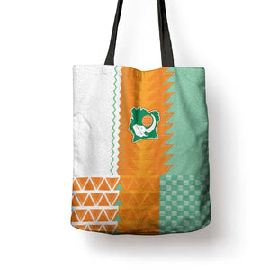 Ivory Coast Football Tote Bag Côte d'Ivoire-Tribal Sporty Style - African Pride