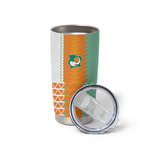 Custom Ivory Coast Football Tumbler Cup Côte d'Ivoire-Tribal Sporty Style - African Pride