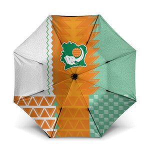 Ivory Coast Football Umbrella Côte d'Ivoire-Tribal Sporty Style - African Pride