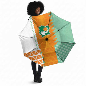 Ivory Coast Football Umbrella Côte d'Ivoire-Tribal Sporty Style - African Pride