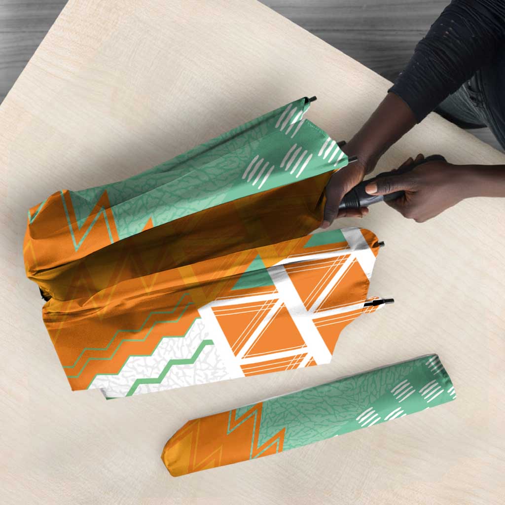 Ivory Coast Football Umbrella Côte d'Ivoire-Tribal Sporty Style - African Pride