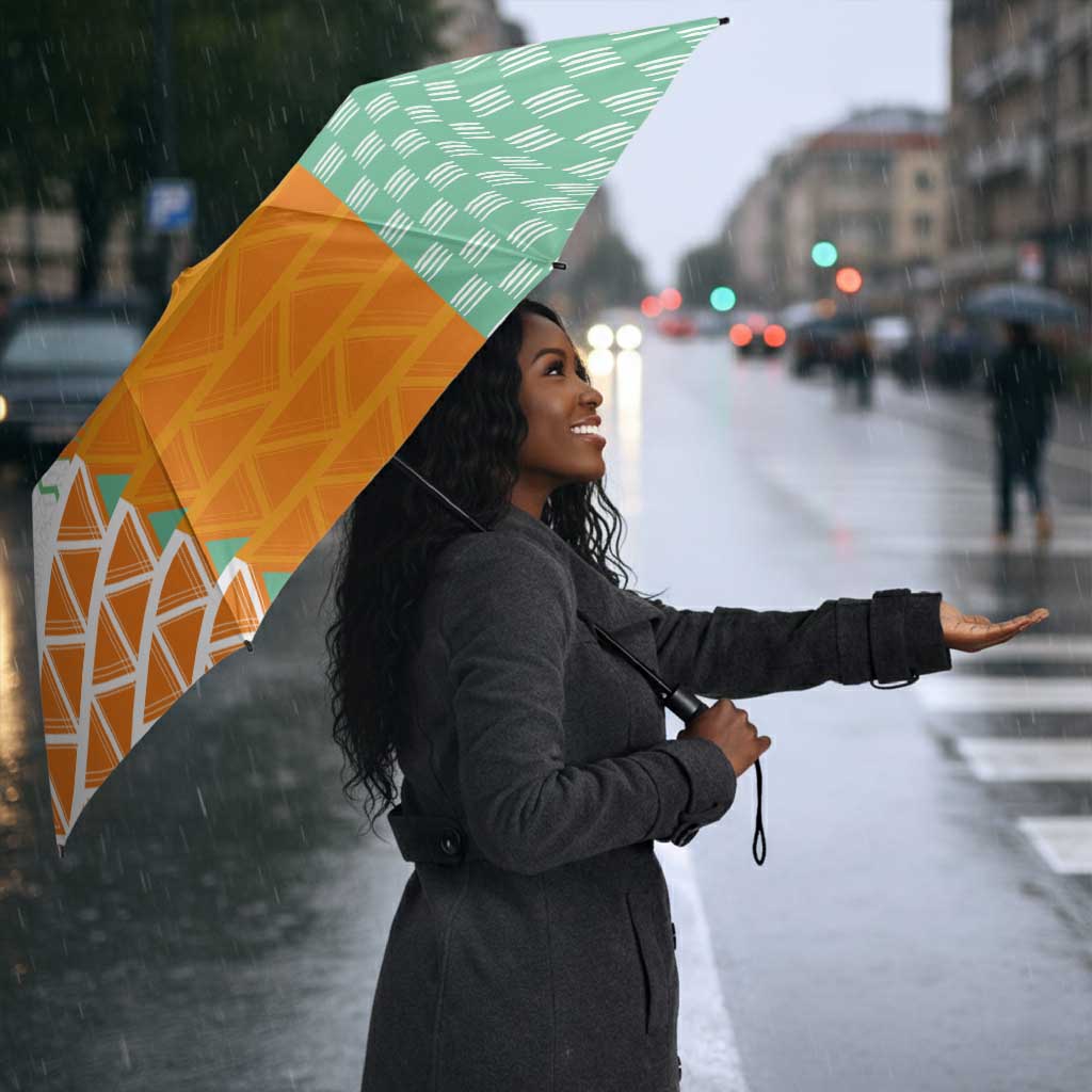 Ivory Coast Football Umbrella Côte d'Ivoire-Tribal Sporty Style - African Pride