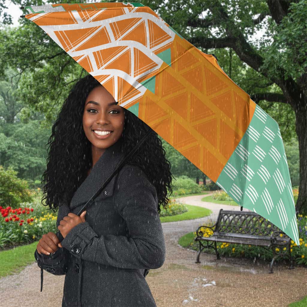 Ivory Coast Football Umbrella Côte d'Ivoire-Tribal Sporty Style - African Pride