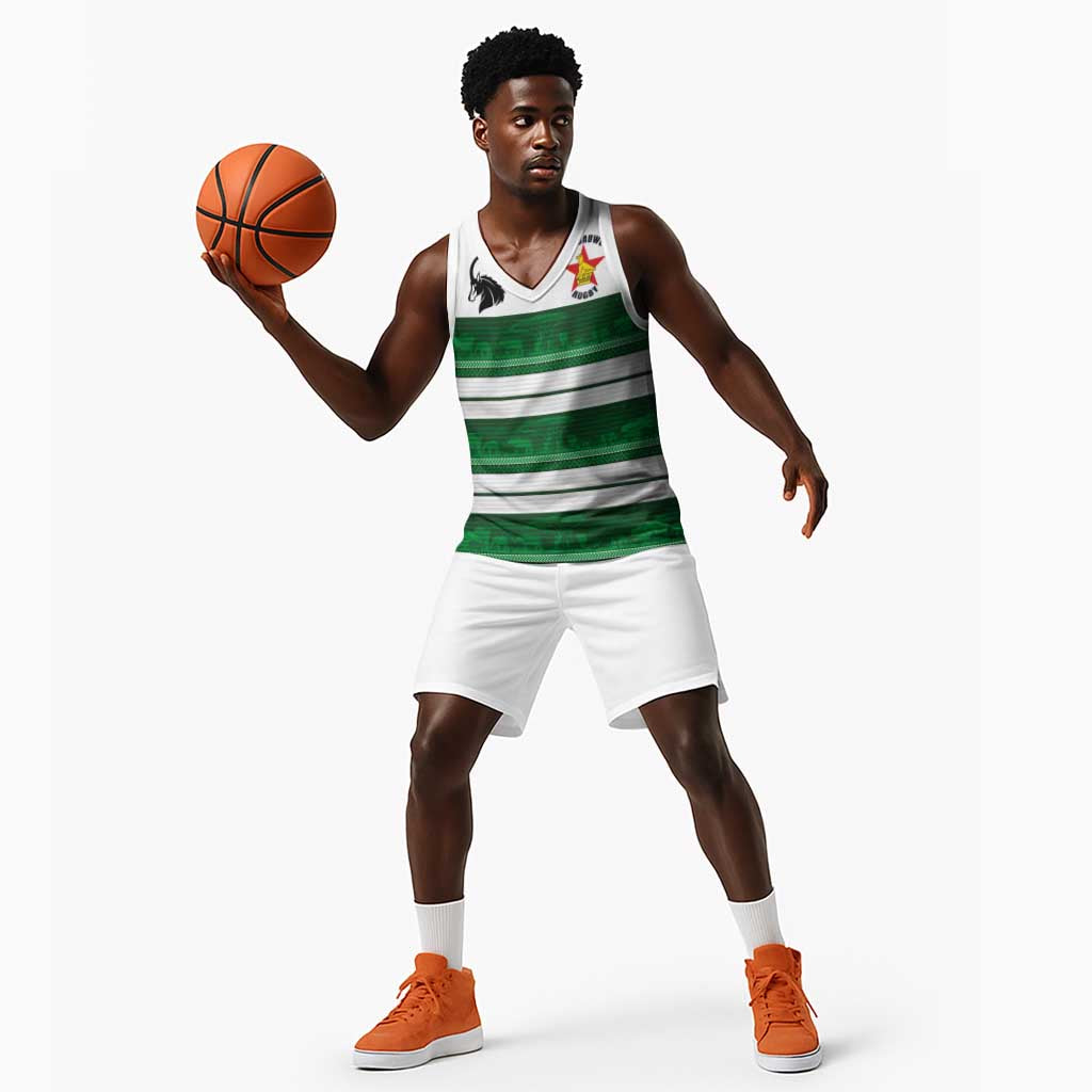 Custom Zimbabwe Rugby Basketball Jersey African Heritage Edition LT03