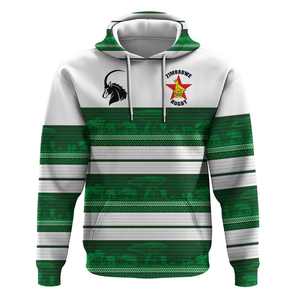 Custom Zimbabwe Rugby Hoodie African Heritage Edition - African Pride