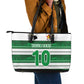 Custom Zimbabwe Rugby Leather Tote Bag African Heritage Edition - African Pride