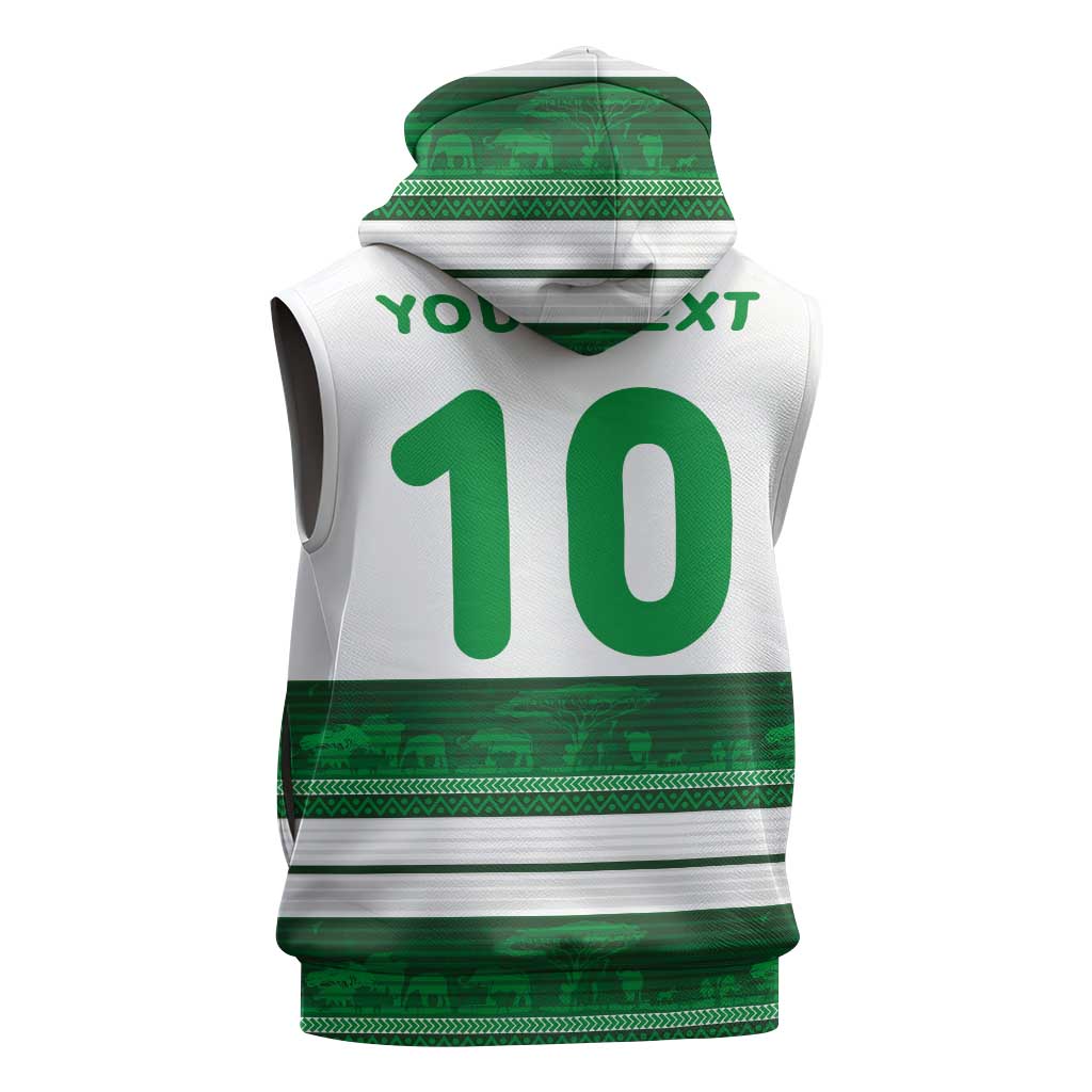 Custom Zimbabwe Rugby Sleeveless Hoodie African Heritage Edition - African Pride