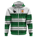 Custom Zimbabwe Rugby Zip Hoodie African Heritage Edition - African Pride