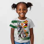 Custom Zimbabwe Rugby The Champions 2025 Kid T shirt Sables-Warriors of Africa - African Pride