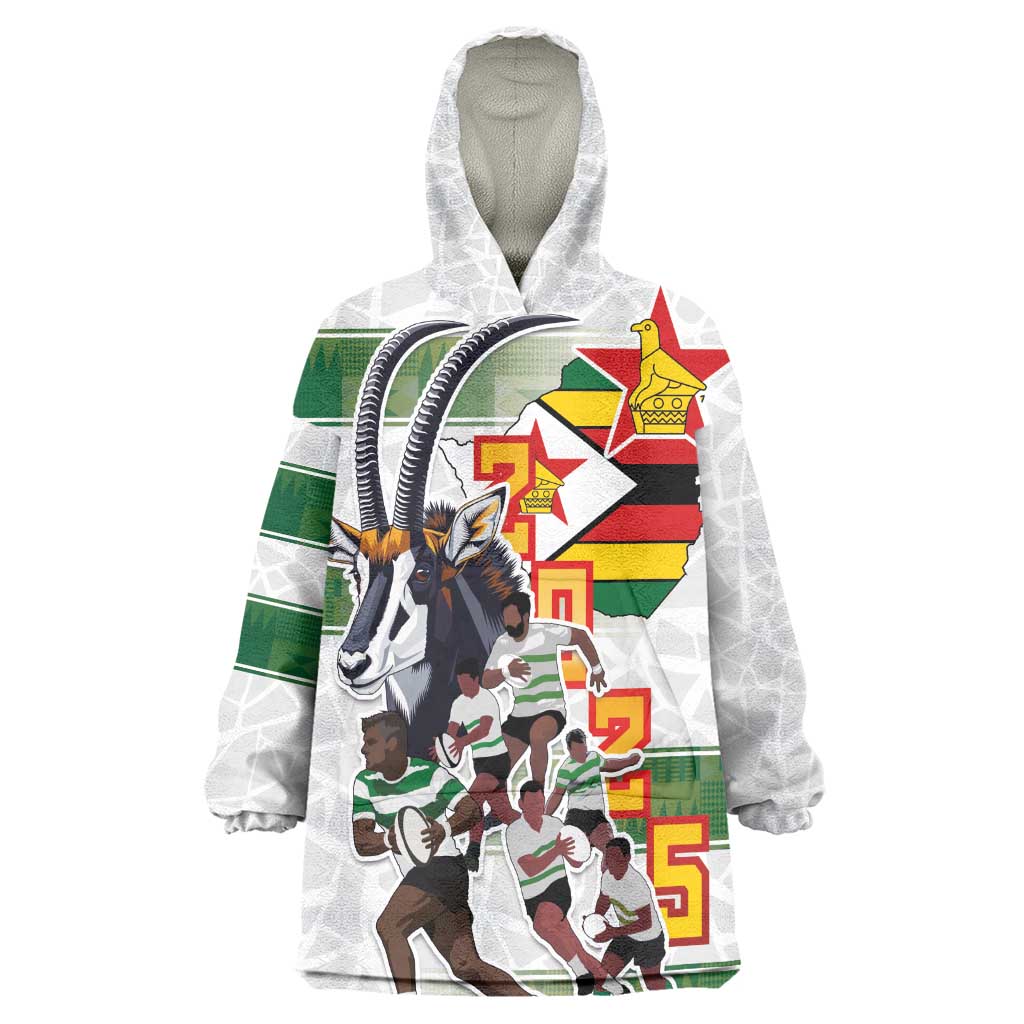 Custom Zimbabwe Rugby The Champions 2025 Kid Wearable Blanket Hoodie Sables-Warriors of Africa - African Pride