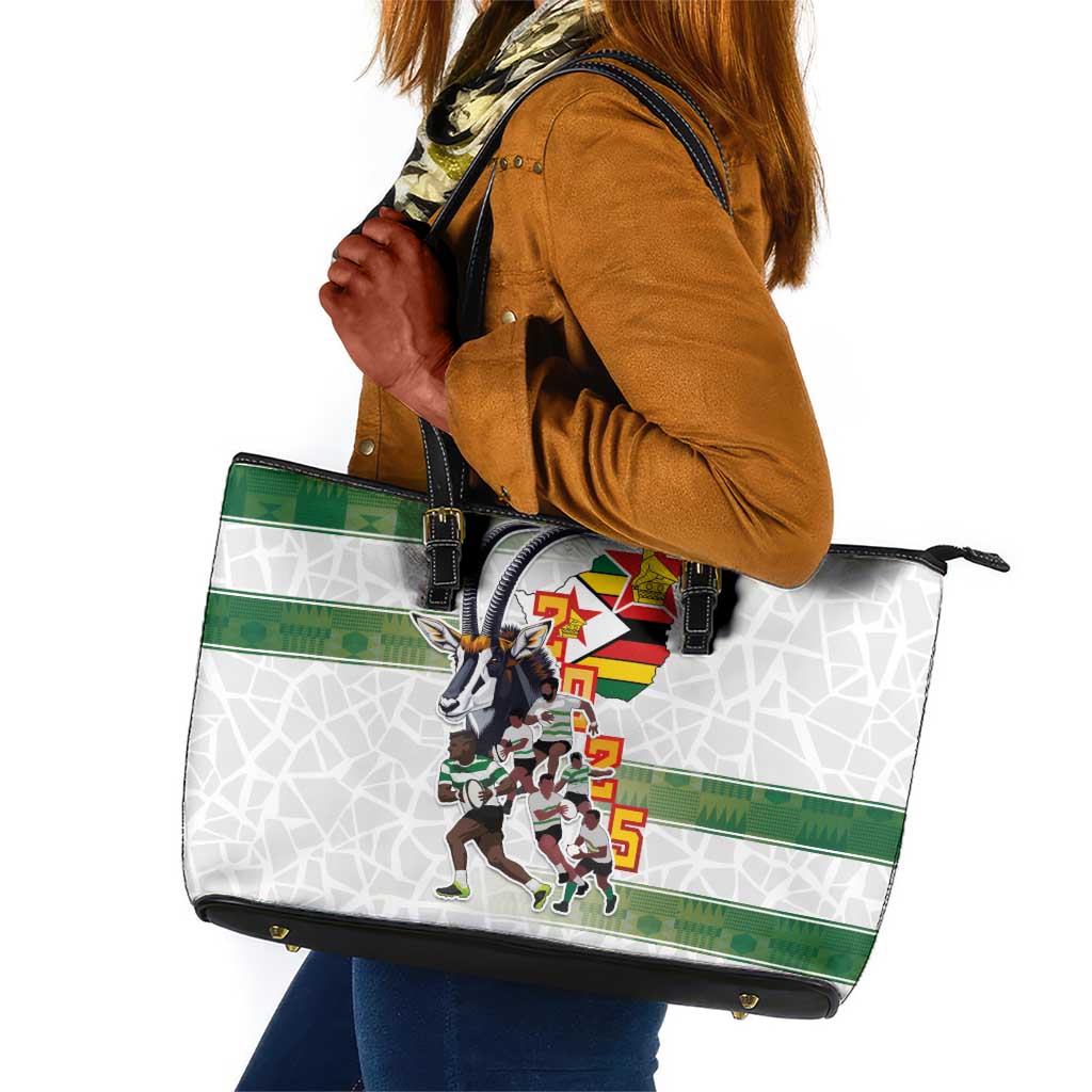 Zimbabwe Rugby The Champions 2025 Leather Tote Bag Sables-Warriors of Africa - African Pride