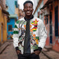 Custom Zimbabwe Rugby The Champions 2025 Sleeve Zip Bomber Jacket Sables-Warriors of Africa - African Pride